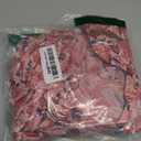 WDIRARA Women's Plus Size Boho Floral Print Ruffle Hem Blouse Tie Front 3/4 Sleeve Peplum Top (Large Plus, Pink)