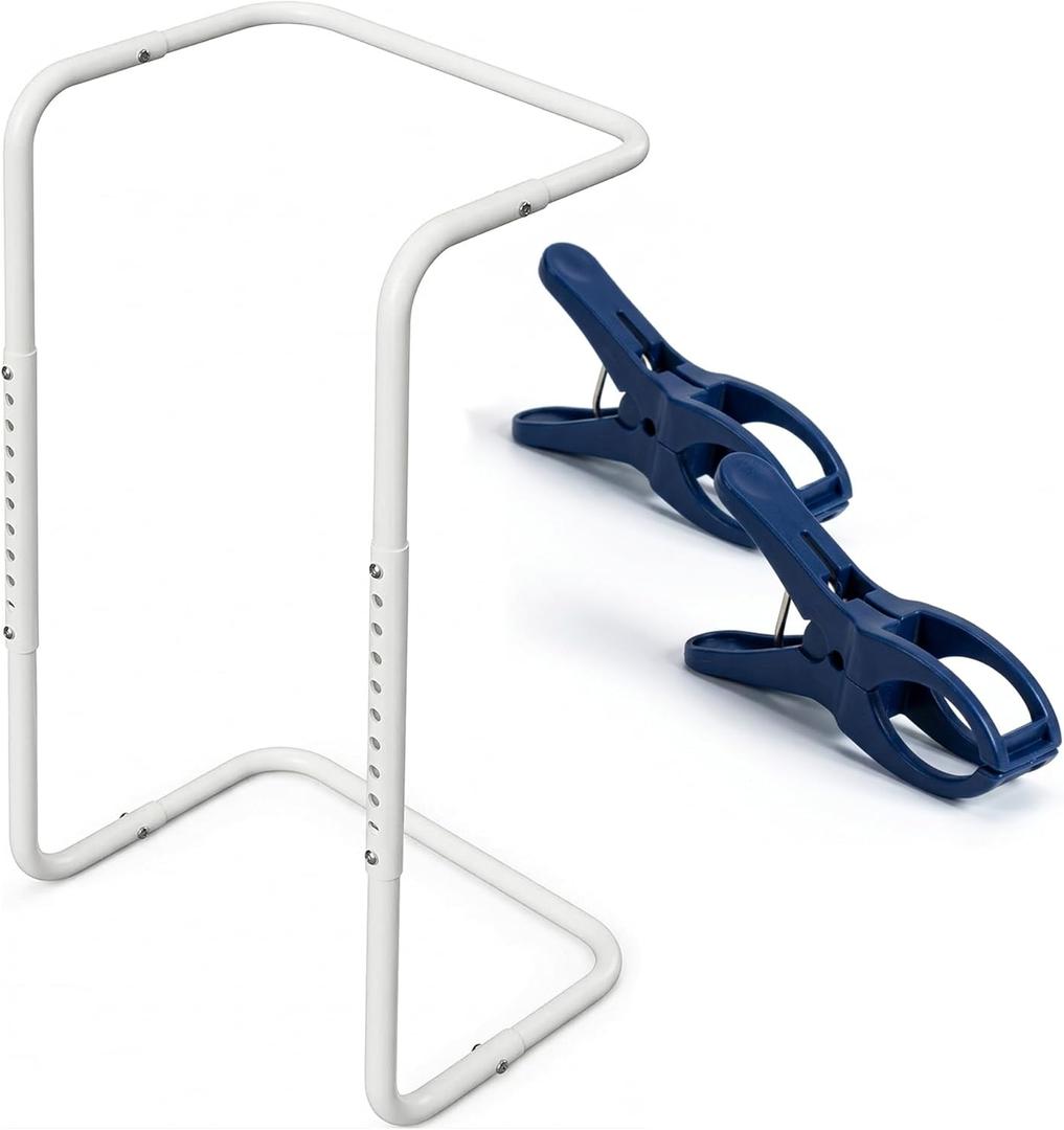 Adjustable Blanket Lifter/Support with Bed Support (Height of 23"31") and 2 Clips(Random color), Heavy Duty Steel, Ideal for Arthritis Relief, Restless Legs, Foot Cramping, Surgery Recovery