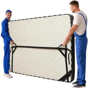 Moving Straps for Mattress,Adjustable Shoulder Lifting Strap System with Handles,Heavy Duty Moving Supplies,Mattress Bags for Moving,Black