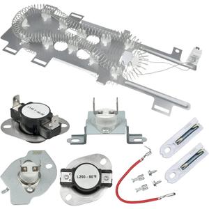 8544771 Dryer Heating Element, 279973&3392519 Thermal Fuse (2 packs) and 279816 Thermostat Cut Off Dryer Compatible with Maytag, Kenmore and More