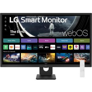 LG 32SR50F-B Smart Monitor 32-Inch FHD (1920x1080) IPS Display, webOS 23, HDR 10, x2 Built-in Speakers, AirPlay 2, Screen Share, Bluetooth, ThinQ App, Remote Control, Black