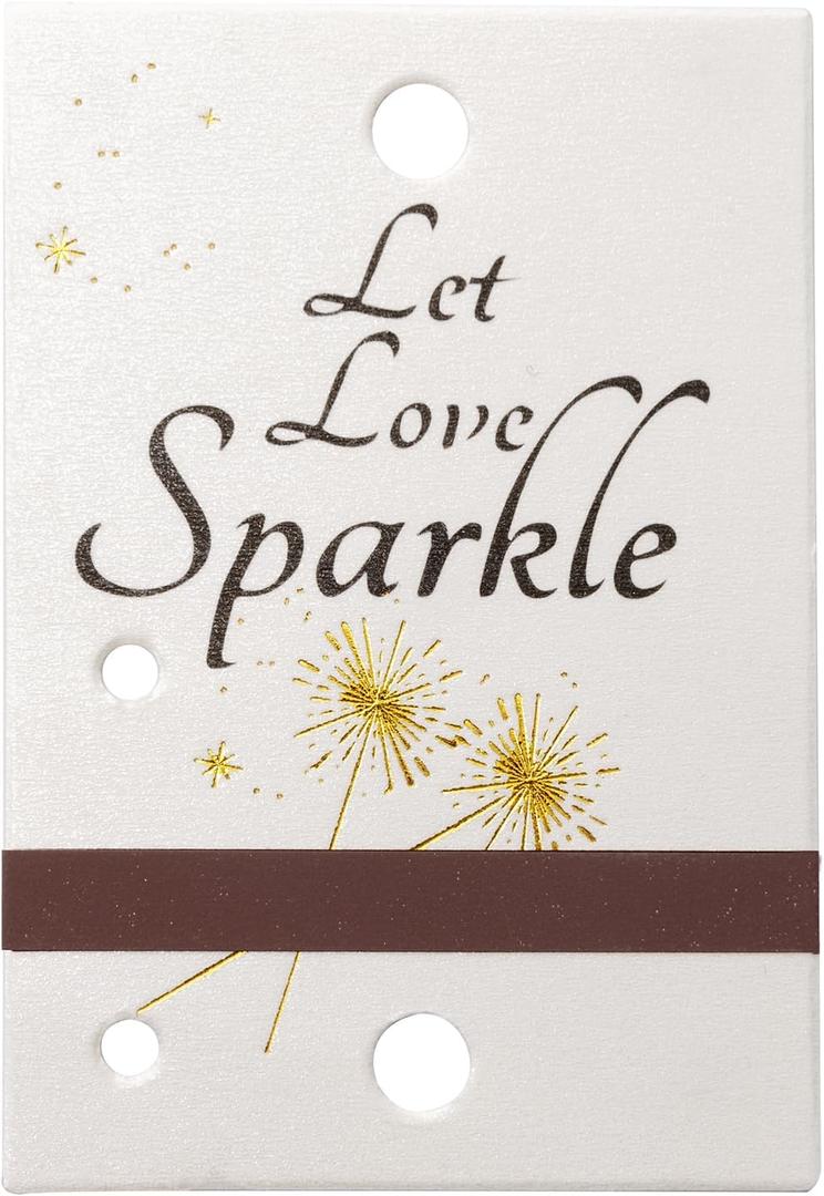 100pcs Gold Foil Hot Stamping Wedding Sparkler Tags with Match Holder and Striker Sparklers Not Included Send-Off,Pearlescent White (White Tags(without Sparkler))