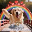 Dog Memorial Gifts for Loss of Dog, Pet Memorial Gifts for Dogs, Paper Decorations for Funeral, Dog Bereavement Gift-Pet Sacrificial, Rainbow Bridge Messenger (Pack of 3)