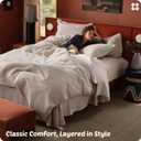 Bedsure Cotton Duvet Cover Queen - 100% Cotton Waffle Weave Linen Color Duvet Cover Queen Size, PureWoven Breathable Bedding Set for All Season, 3 Pieces, 90"x90"