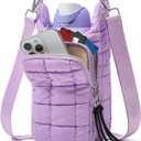 WOOMADA Water Bottle Holder RFID Crossbody Bag for Women, Ideal for Walking, Hiking, Cyclinglavender