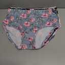 Women's Plus Size XL-5XL Underwear High Waist Briefs Panties Rose Floral Print Ladies Undies 5-Pack,4Xl