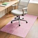 Durable Non-Slip Office Chair Mat for Hardwood Floors, 48"x36" Large Tile Floor Protector, Anti-Scratch Thick Heavy-Duty Recyclable Gliding Desk Mats for Computer Rolling Chairs, Pink