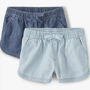 The Children's Place Baby Girls' and Toddler Pull on Chambray Shorts, Size 4T