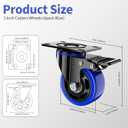 3 Inch Caster Wheels Heavy Duty 1600lbs, Swivel Casters Set of 4 with Safe Dual Locking,Industrial Plate Casters, Locking Casters Wheels for Furniture,Workbench(Free Hardware Kit)