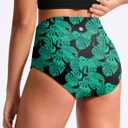 G Gradual Women's High Waisted Bikini Bottoms Tummy Control Swim Bottom Full Coverage Bathing Suit Swimsuit Bottoms for Women (Green, M)
