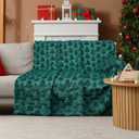 Green Christmas Blankets and Throws 50" x 60", Xmas Tree Soft Fuzzy Cozy Blanket for Couch Sofa Bed, Holiday Throw Blanket for Christmas Winter Home Decorations Ideal Gift Option
