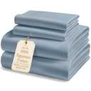 LANE LINEN Luxury Hotel Style 100% Egyptian Cotton Bed Sheets King Size – Mercerized Cotton, No-Pill, Fade-Resistant, Sustainably Produced King Bedding Set – Riviera Mist