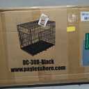 FDW 30 inch Dog Crate Dog Kennel Cage with Double Door Folding Metal Wire Dog Cage with Removable Tray&Divider Panel,Pet Crate for Medium Dogs,Black