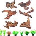 Natural Driftwood Decor for Aquarium Decorations Reptile Tank Accessories, Assorted Wood Branches Decorations on Reptile Fish Tank 2-10" 2 Pcs/4 Pcs/ 5 Pcs/ 6 Pcs (Pack of 6 (2 to 4 Inch)