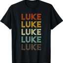 Vintage Retro Luke First Name T-Shirt, Small