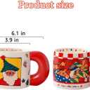 Christmas Coffee Mugs, 22 Oz Ceramic Christmas Mug with Handle,Novelty Festival Gifts Mugs for Women Men Girls Boys (Cup-A)
