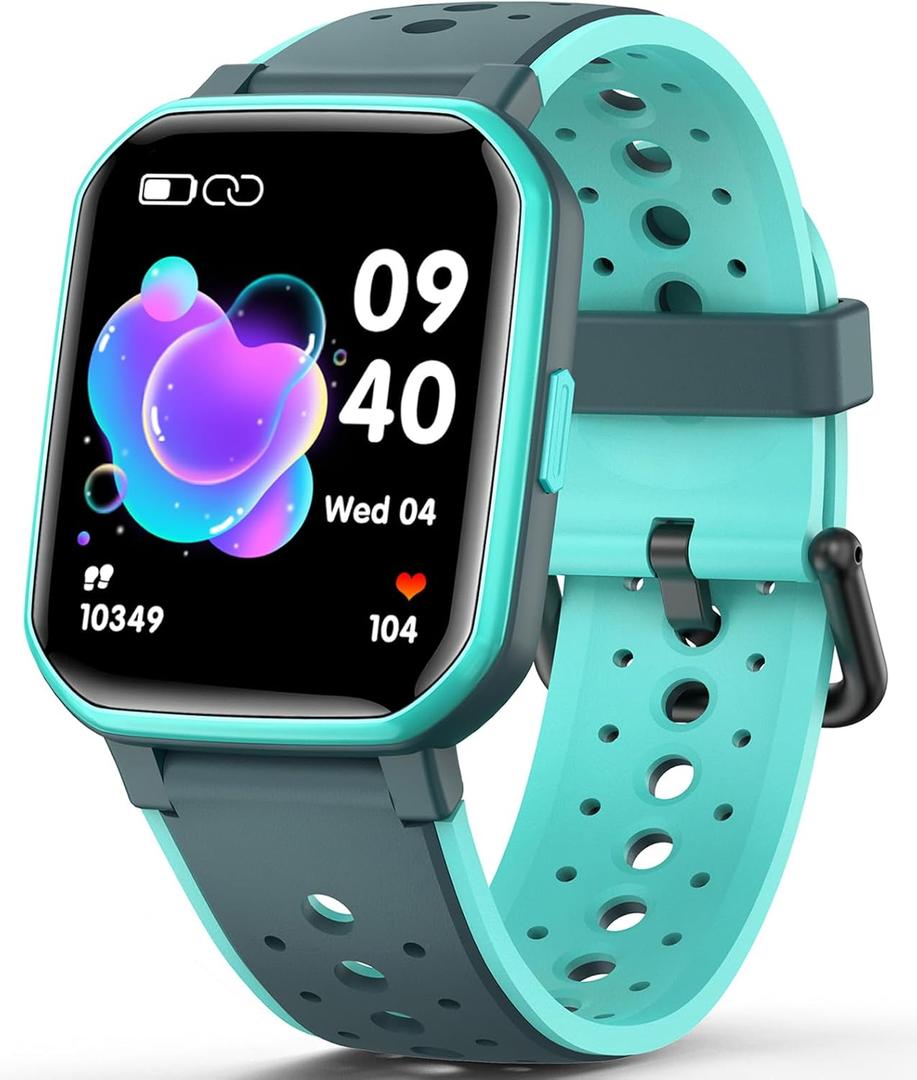 Smart Watch for Kids Teens, No Phone Needed Fitness Tracker Boy Girls Watch with 19 Sport Modes, Pedometer, Sleep Monitor, Kids Watch Birthday Gifts Toy Gift for Girls Boys 6-16 (Green)
