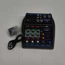 DJ Audio Mixer, DJ Mixers 4 Channel Sound Board with Bluetooth, NEW BAXS Sound Mixer Board XLR/1/4" Interface, USB/MP3 Computer Input 48V Phantom Power Stereo DJ Studio Streaming KTV Stage
