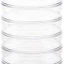 10 Pack Sterile Thick Plastic Petri Dishes with Lid, 90mm Dia x 15mm Deep Clear 3 Vents Petri Dish for Lab Science Experiment