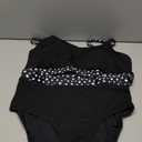 Herseas Women's Textured Bikini Sets Floral Print Trim Scoop Neck Swimsuits High Waisted Bathing Suits, XL