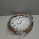 45MinST 12 Inch Indoor/Outdoor Retro Round Waterproof Wall Clock with Thermometer, Silent Non-Ticking Battery Operated Quality Quartz Wall Clock Home/Patio Decor(Bronze)