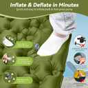 HiiPeak Double Sleeping Pad - Self Inflating 3" Extra-Thick for 2 Person with Pillow Built-in Foot Pump Inflatable Sleeping Mat for Backpacking, Hiking, Traveling, Tent, Portable Camping Mat (Green)
