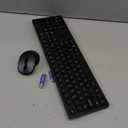Wireless Keyboard and Mouse Combo, Quiet and Soft 2.4G Full Size Computer Keyboard and Ergonomic Wireless Mouse for Windows, Mac Desktop/Laptop/PC/PS, Black