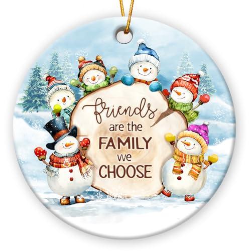 Friends Christmas Ornaments 2025, Friendship Ornaments for Christmas Tree, Bestie Gifts for Women, Ceramic for Christmas Decor, BFF Ornament for Friends, Sister