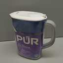 PUR 7-Cup Water Filter Pitcher, Cleaner, Great-Tasting Water, Dishwasher Safe, Powerful, Faster Filtration, LockFit Cap Design - White