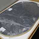 Oval Bathroom Mirror Capsule Wall Vanity Mirror, 24"x36" Pill Mirrors Wall Mounted Mirror, Large Modern Mirror with Gold Metal Frame, Decor for Entryway, Bedroom