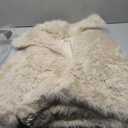 Flygo Girls Faux Fur Coat Kids Fluffy Long Sleeve Lapel Collar Open Front Jacket Warm Winter Shaggy Outwear with Pockets (Medium, Beige)