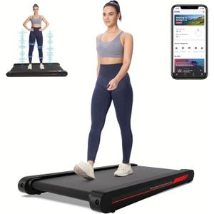 Walking Pad Under Desk Treadmill, 2.5HP Quiet Brushless Small Treadmill for Home and Office, Compact Portable Walking pad with Remote & App Control for Walking and Jogging