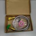 Short Garden Hose Connector 3FT, Metal Hose Connector for Hose Reel,304 Stainless Steel Male to Female Leader Garden Hose for Hose Reel