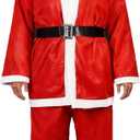 Santa Claus Costume, Cost-effective 5pcs Santa Suit, Large Santa Costume for Men