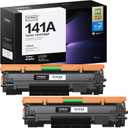 141A Toner Cartridge, 2 Pack High Yield Compatible with HP 141A W1410A 141X W1410X Black Toner Cartridge Work for LaserJet Pro M110w MFP M139w M140w Printers (Black)