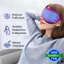 Cooling Eye Mask for Puffy Eyes: Fsa Eligible ltems Hsa, Migraines Headache Fast Relief After Surgery Care Cold Compress, Reusable Face Ice Pack Gel for Dark Circles, Gentle Weighted Sleep Mask Purple