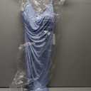 Siena Womens Spaghetti Strap Cowl Neck Midi Dress (2, Perri)