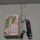 Maestri House Rechargeable Milk Frother with Stand, LunaFro Handheld Electric Foam Maker Waterproof Detachable Stainless Steel Whisk Drink Mixer Foamer for Lattes, Cappuccino (Black)