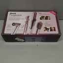 Shark FlexFusion Hair Straightener & Powerful Hair Dryer with Fusion Hair Brush, Ceramic Air Styler with Auto-Wrap Curlers & Concentrator, Ceramic Plates, Cosmic Blush HD641S