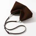 Suede Tote Bags for Women, Suede Purse Handbag Vintage Slouchy Hobo Shoulder Crossbody Bag