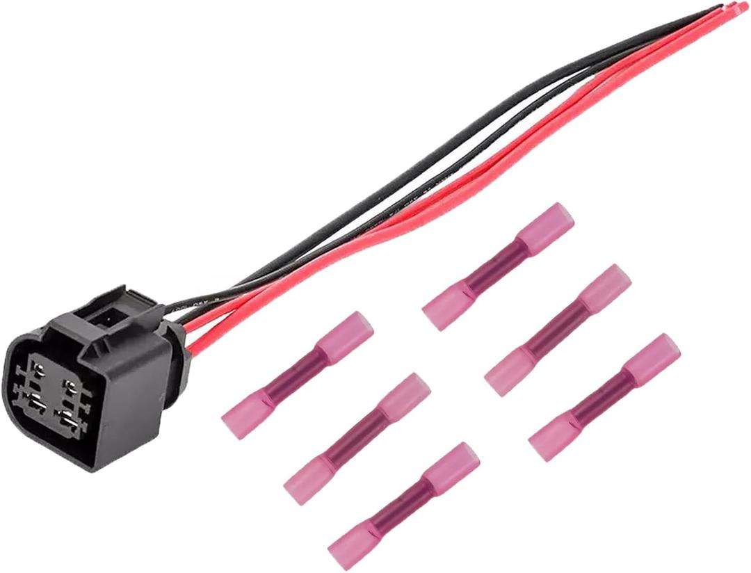 4 Way Connector Plug Pigtail Compatible with Pierburg CWA400 Electric Water Pump for BMW E60 E89 E90 E92 335xi 335i 135i 535i