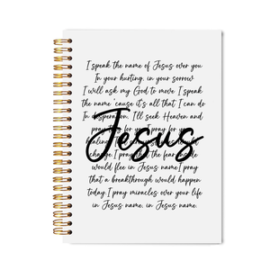Welshower Name of Jesus Christian Spiral Notebook Journal, Bible Notebook for Note Taking, Jesus Journal for Women Men, Religious Prayer Journals for Woman, 5.5x8.3 Inch, 5.5x8.3 Inch