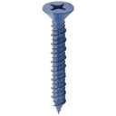 IMScrews 1/4" x 2-1/4" Blue Flat Head Concrete Screws for Anchoring in Concrete, High-Low Thread, Pack of 50
