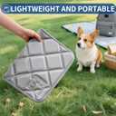 Dog Bed Mat, Soft Foam Kennel Pad Washable Pet Dog Crate Pad with Anti-Slip Bottom for Small/Medium Dogs, Grey 35"x24" (Gray)