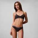 Calvin Klein Women's Motive Cotton Multipack Thong Panty (Black, S)