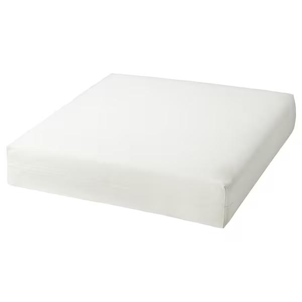  White Rectangle Outdoor Seat Cushion  Size 24x24x6 Inch (Without Cover)