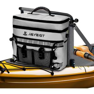 Kayak Cooler Behind Seat - Waterproof Cooler Bag Compatible with Lawn-Chair Seat Kayak，Kayak Accessories Camping Cooler, Portable Ice Chest for Fishing, Beach,Picnic, Trips (Orange, Medium)