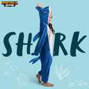 Spooktacular Creations Halloween Shark Costume, Adult Shark Costume, Jumpsuit Marine for Halloween Dress Up (L)