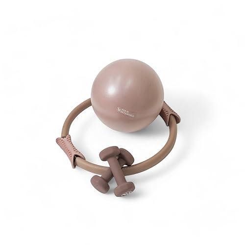 Your Reformer Pilates Prop Kit for Home Workouts- Includes Pilates Ball and 2.2 lb. Dumbbell Set