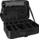Relavel Travel Makeup Train Case Cosmetic Case Organizer Portable Artist Storage Bag with Adjustable Dividers for Cosmetics Makeup Brushes Toiletry Jewelry Digital Accessories (Large)